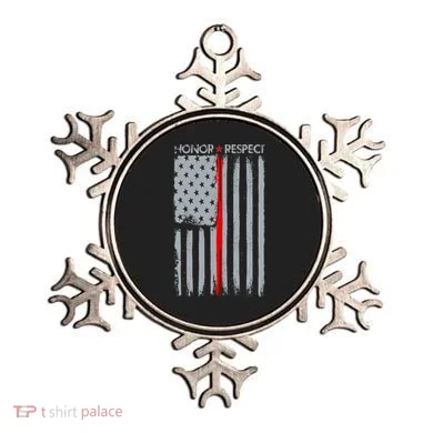 Thin Red Line American Flag Ornament