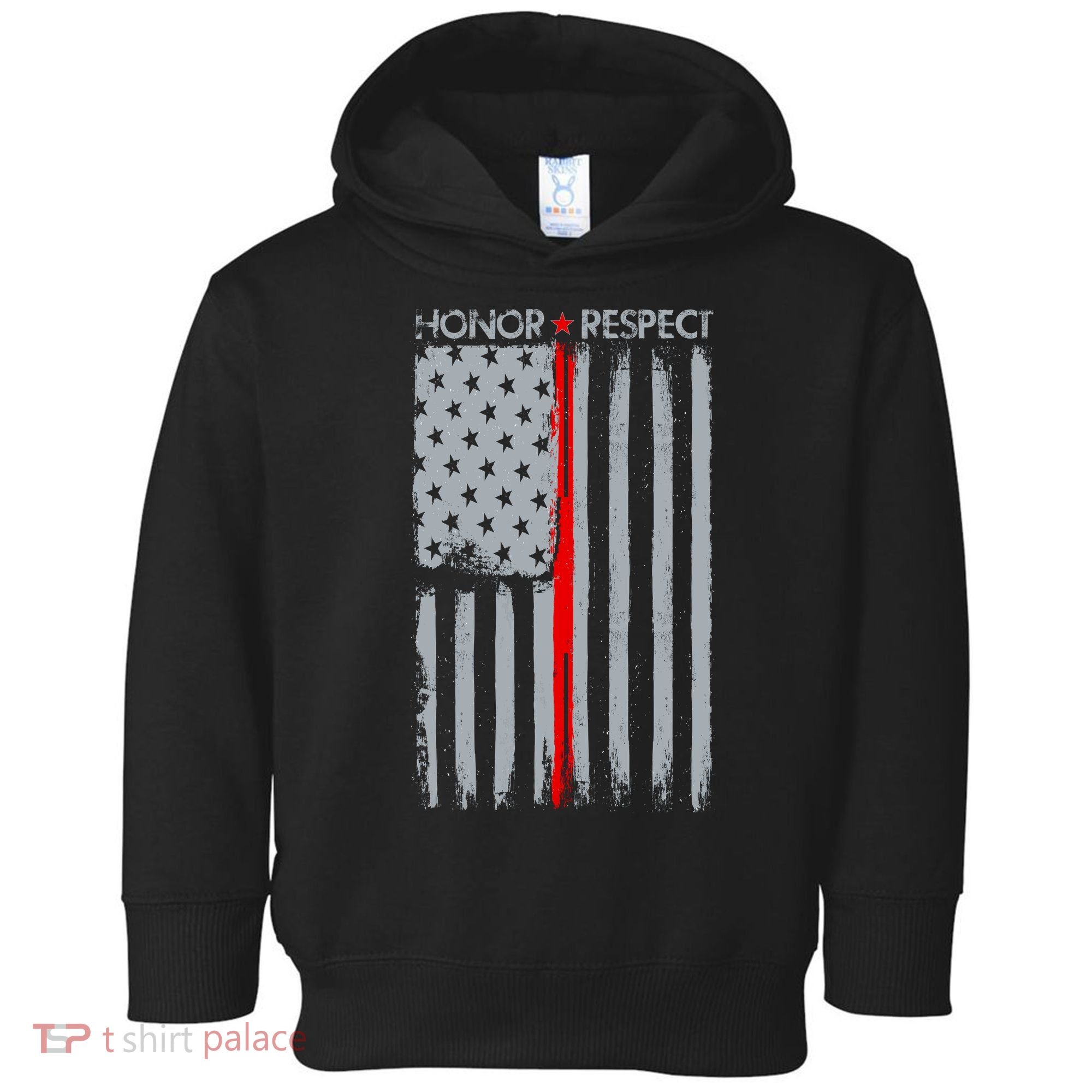 Thin Red Line American Flag Toddler Hoodie