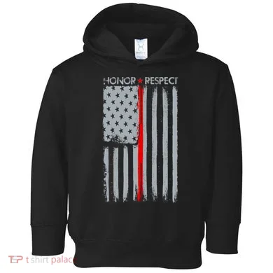 Thin Red Line American Flag Toddler Hoodie