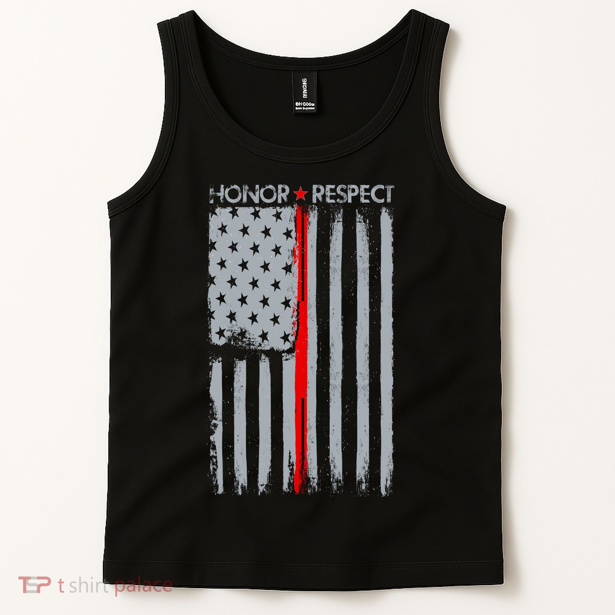 Thin Red Line American Flag Tank Top