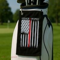 Thin Red Line American Flag Golf Towel thumb 2