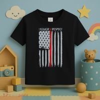 Thin Red Line American Flag Toddler T-Shirt thumb 3