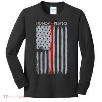 Thin Red Line American Flag Kids Long Sleeve Shirt thumb 0