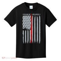 Thin Red Line American Flag Kids T-Shirt thumb 0