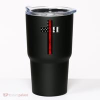 Thin Red Line Cross Firefighter Tumbler thumb 0