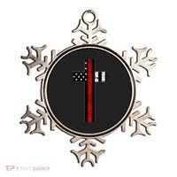 Thin Red Line Cross Firefighter Ornament thumb 0