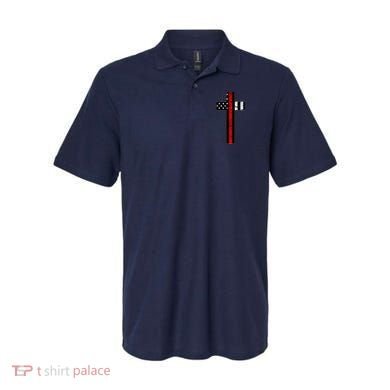 Thin Red Line Cross Firefighter Polo