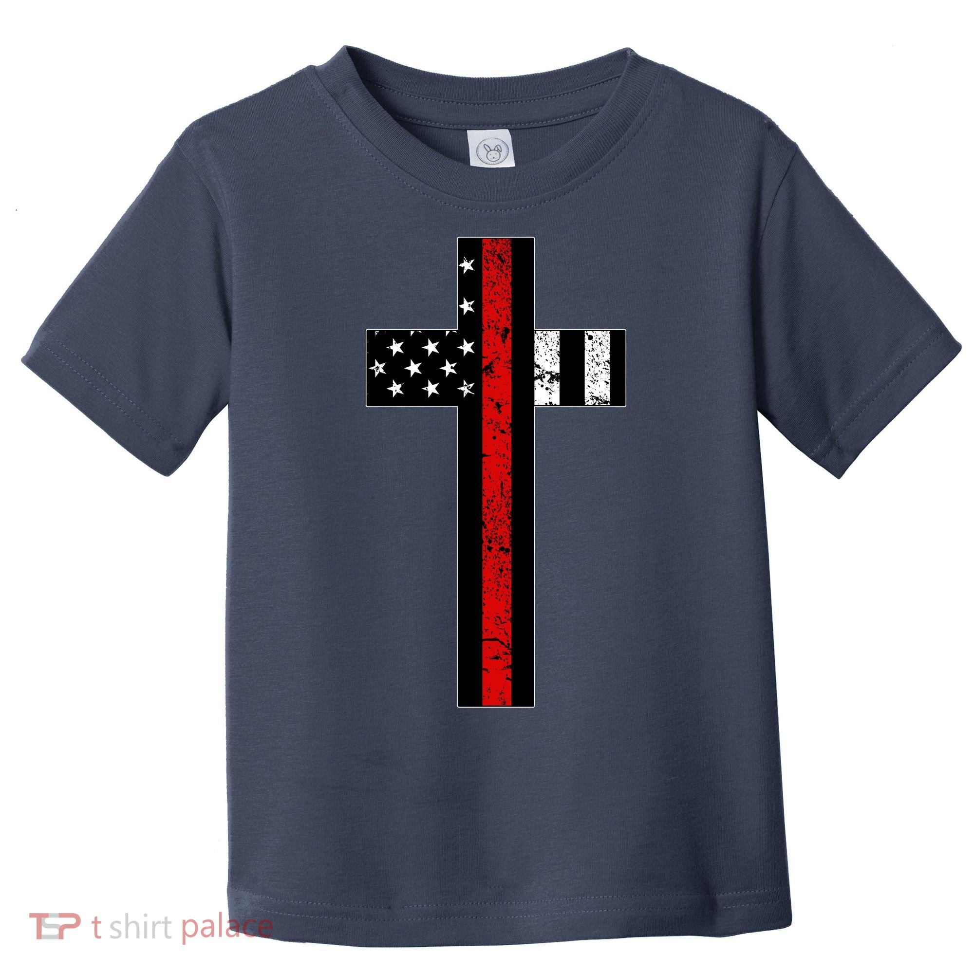 Thin Red Line Cross Firefighter Toddler T-Shirt