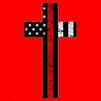 Thin Red Line Cross Firefighter Santa Hat thumb 1