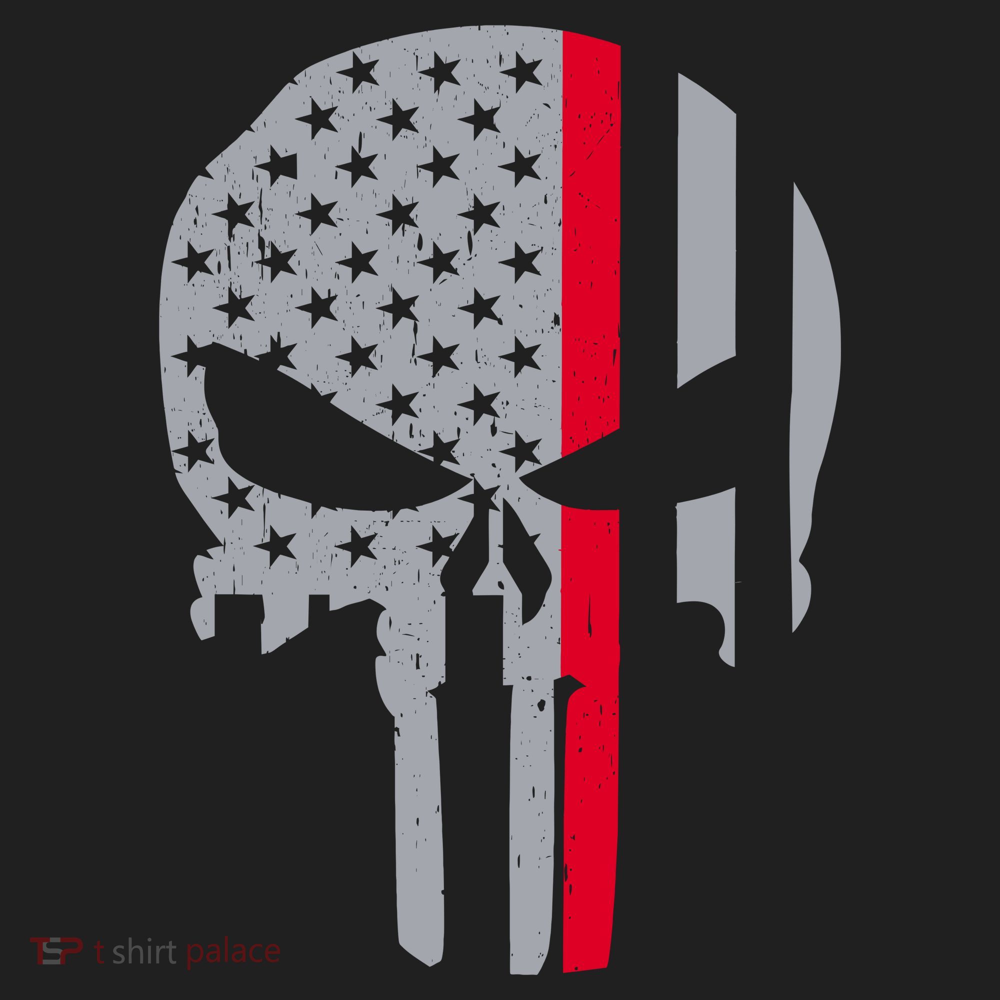 Thin Red Line Skull USA Firefighter Flag Women's Sweatshirt