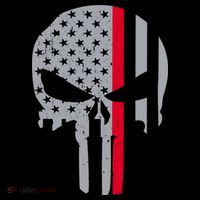 Thin Red Line Skull USA Firefighter Flag Sweatshirt thumb 3