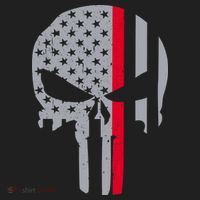 Thin Red Line Skull USA Firefighter Flag Golf Towel thumb 3