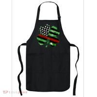 Thin Red Line St Patrick's Day Irish Clover Apron thumb 0