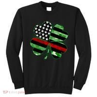 Thin Red Line St Patrick's Day Irish Clover Sweatshirt thumb 0