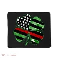 Thin Red Line St Patrick's Day Irish Clover Mousepad thumb 0