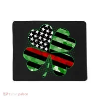 Thin Red Line St Patrick's Day Irish Clover Mousepad thumb 0