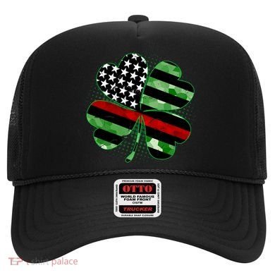Thin Red Line St Patrick's Day Irish Clover Hat