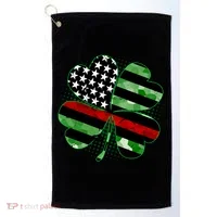 Thin Red Line St Patrick's Day Irish Clover Golf Towel thumb 0