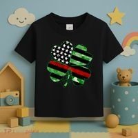 Thin Red Line St Patrick's Day Irish Clover Toddler T-Shirt thumb 3