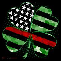 Thin Red Line St Patrick's Day Irish Clover Visor thumb 3