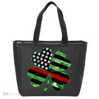 Thin Red Line St Patrick's Day Irish Clover Tote Bag thumb 0