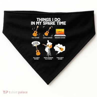 Things I Do In My Spare Time Guitar Fan USA-Made Doggie Bandana
