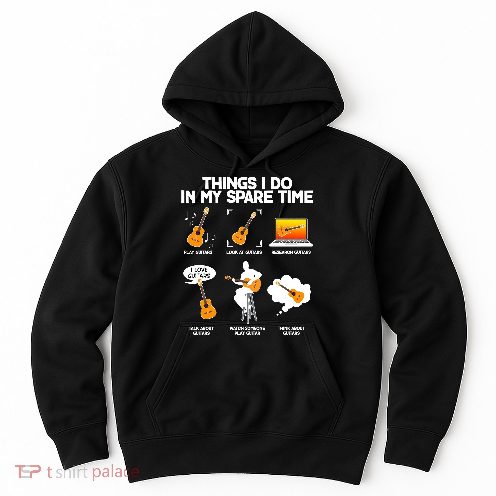 Things I Do In My Spare Time Guitar Fan Hoodie