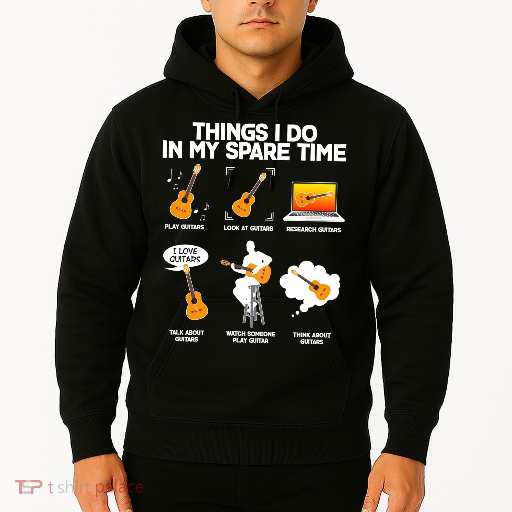 Things I Do In My Spare Time Guitar Fan Hoodie