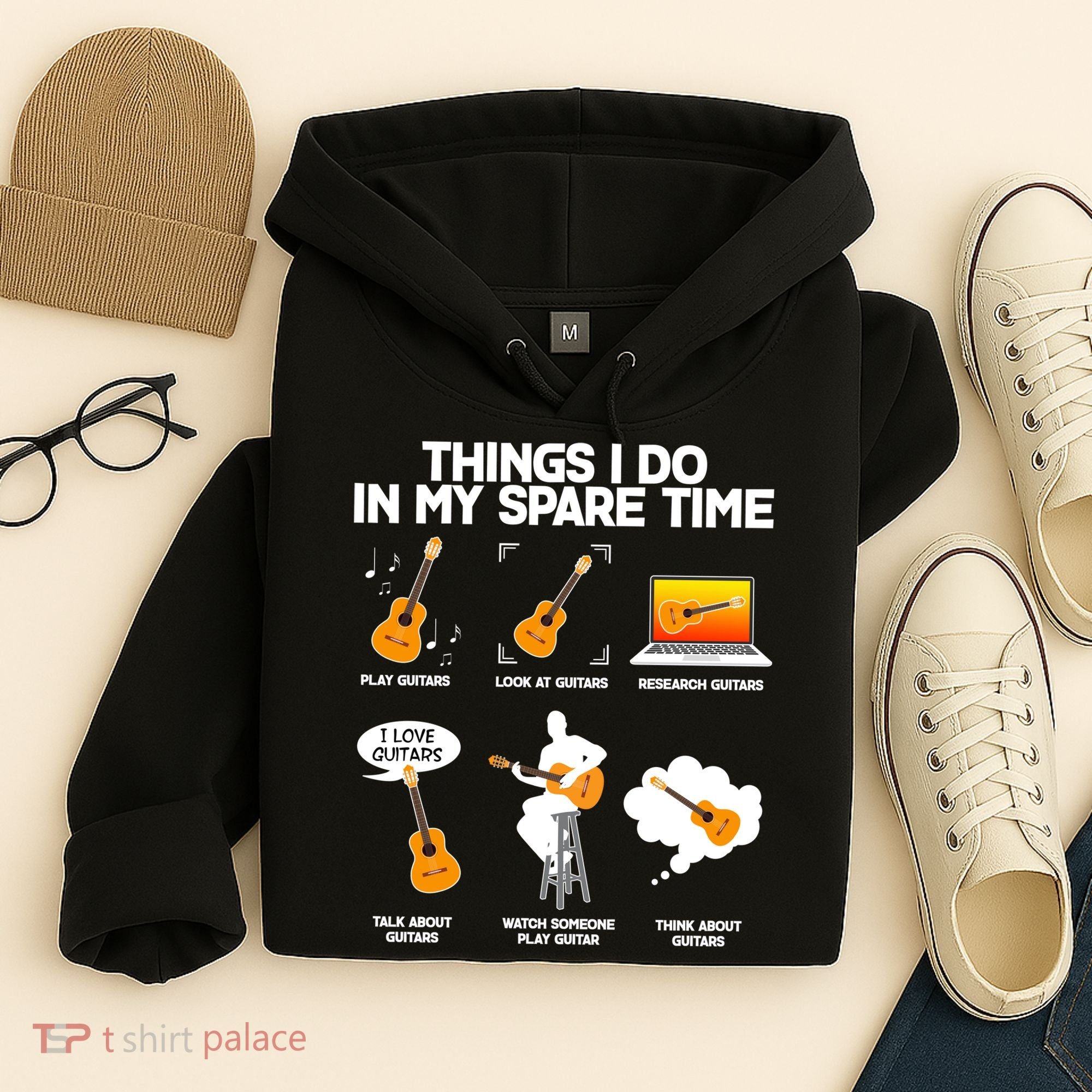 Things I Do In My Spare Time Guitar Fan Hoodie