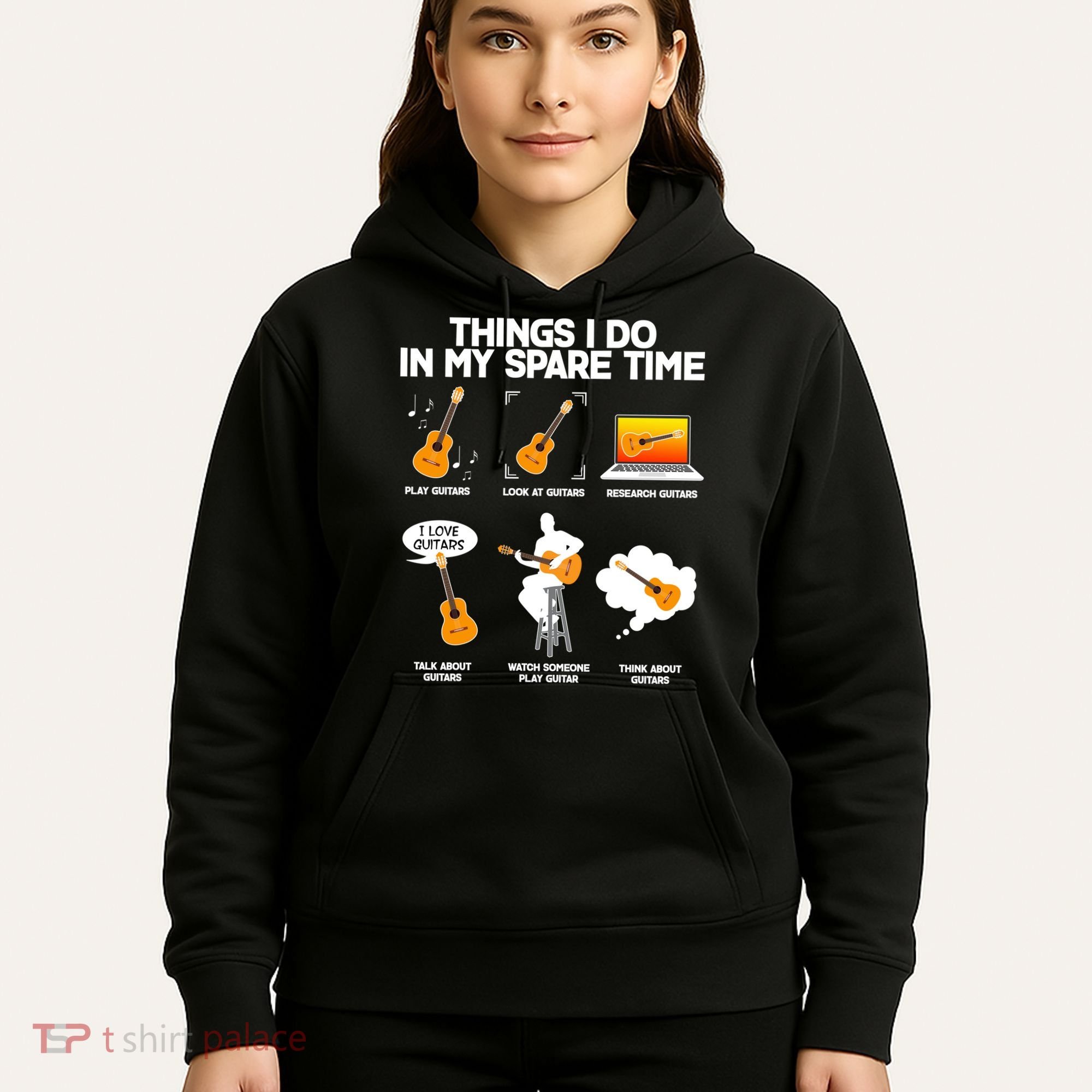 Things I Do In My Spare Time Guitar Fan Hoodie