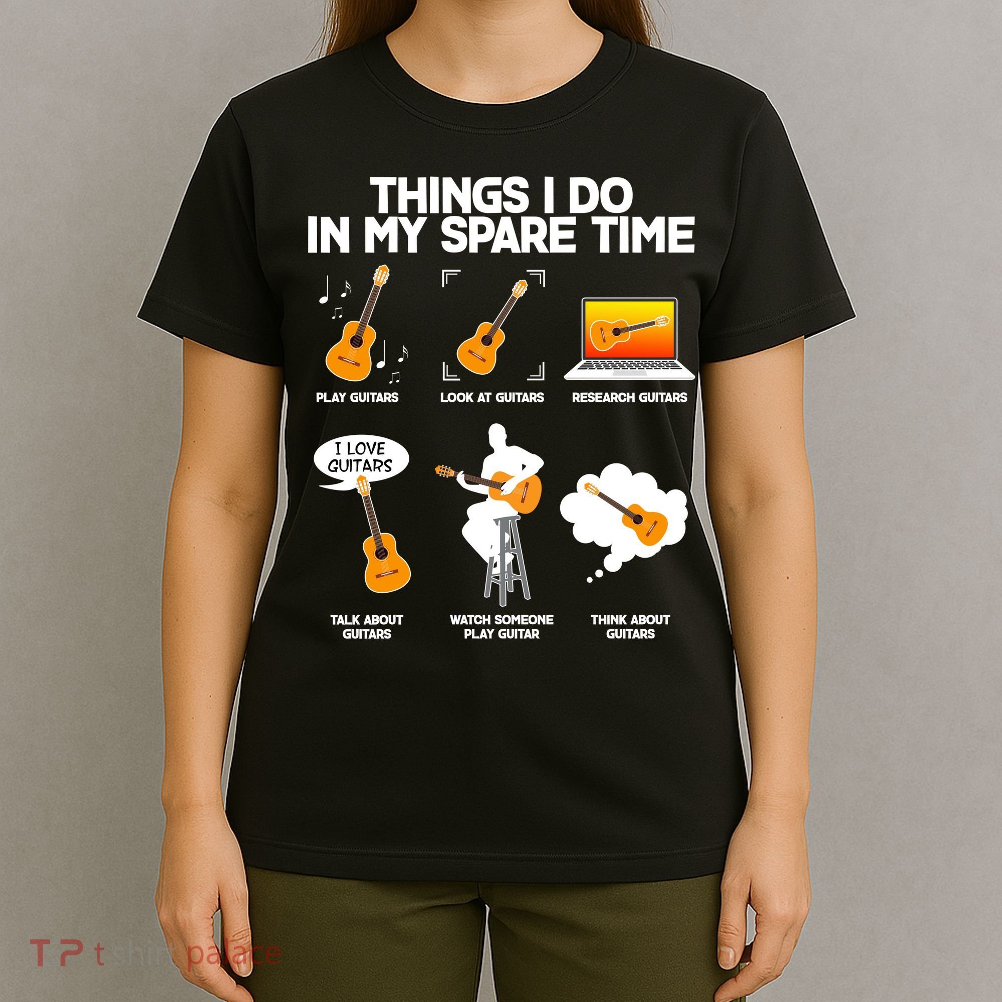 Things I Do In My Spare Time Guitar Fan T-Shirt