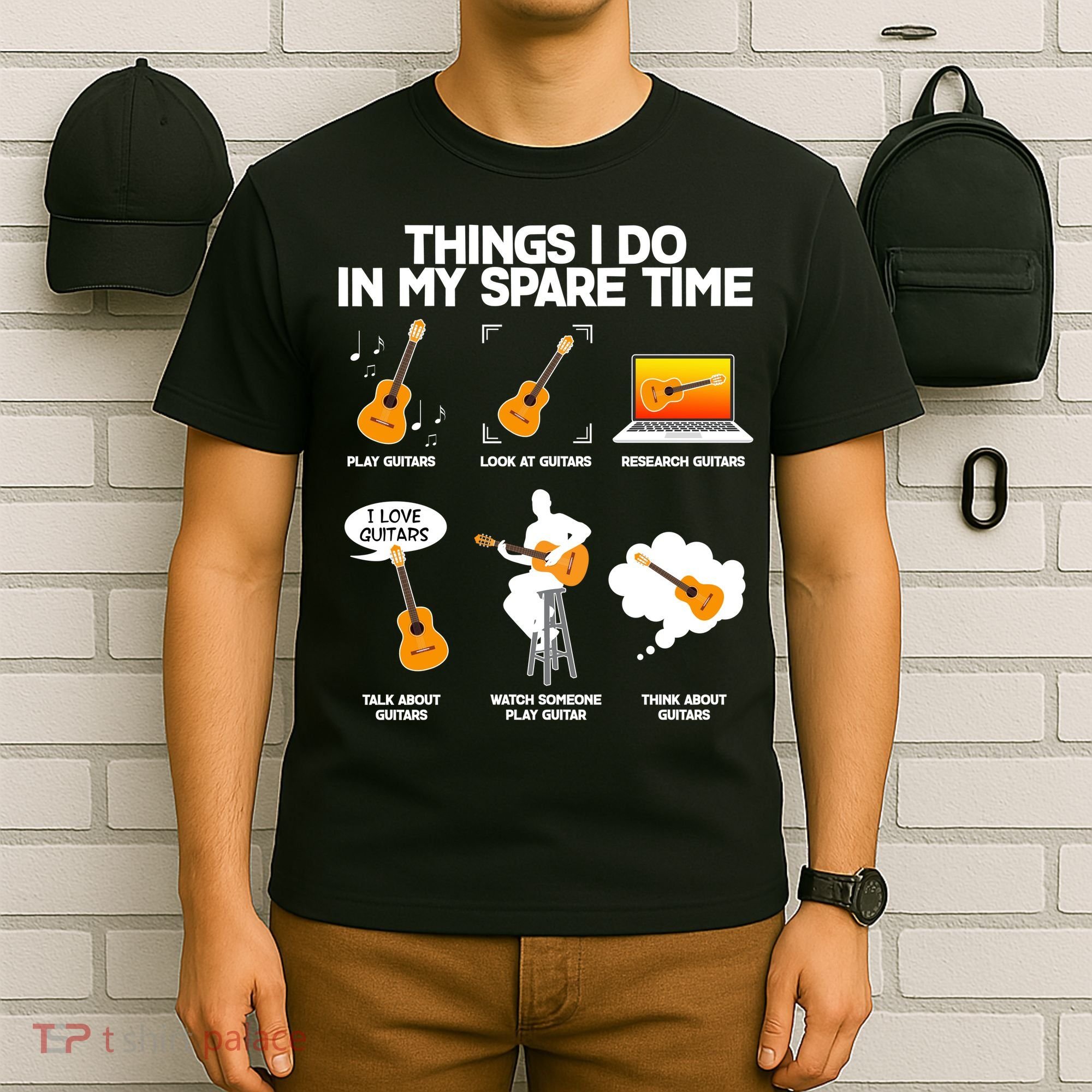 Things I Do In My Spare Time Guitar Fan T-Shirt