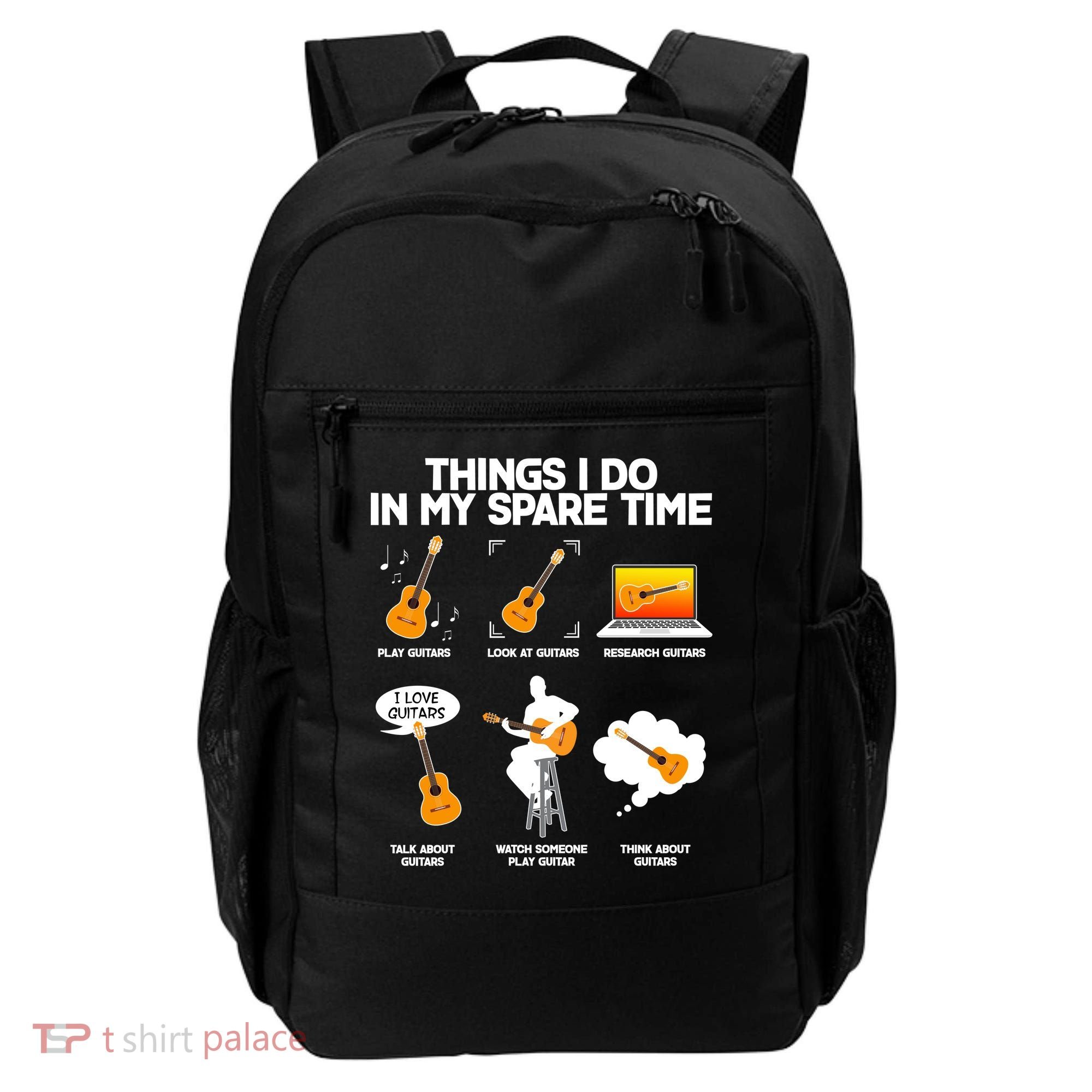 Things I Do In My Spare Time Guitar Fan Backpack