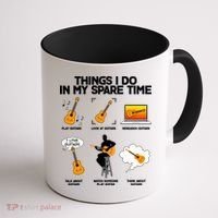 Things I Do In My Spare Time Guitar Fan Coffee Mug thumb 1