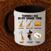 Things I Do In My Spare Time Guitar Fan Coffee Mug thumb 2