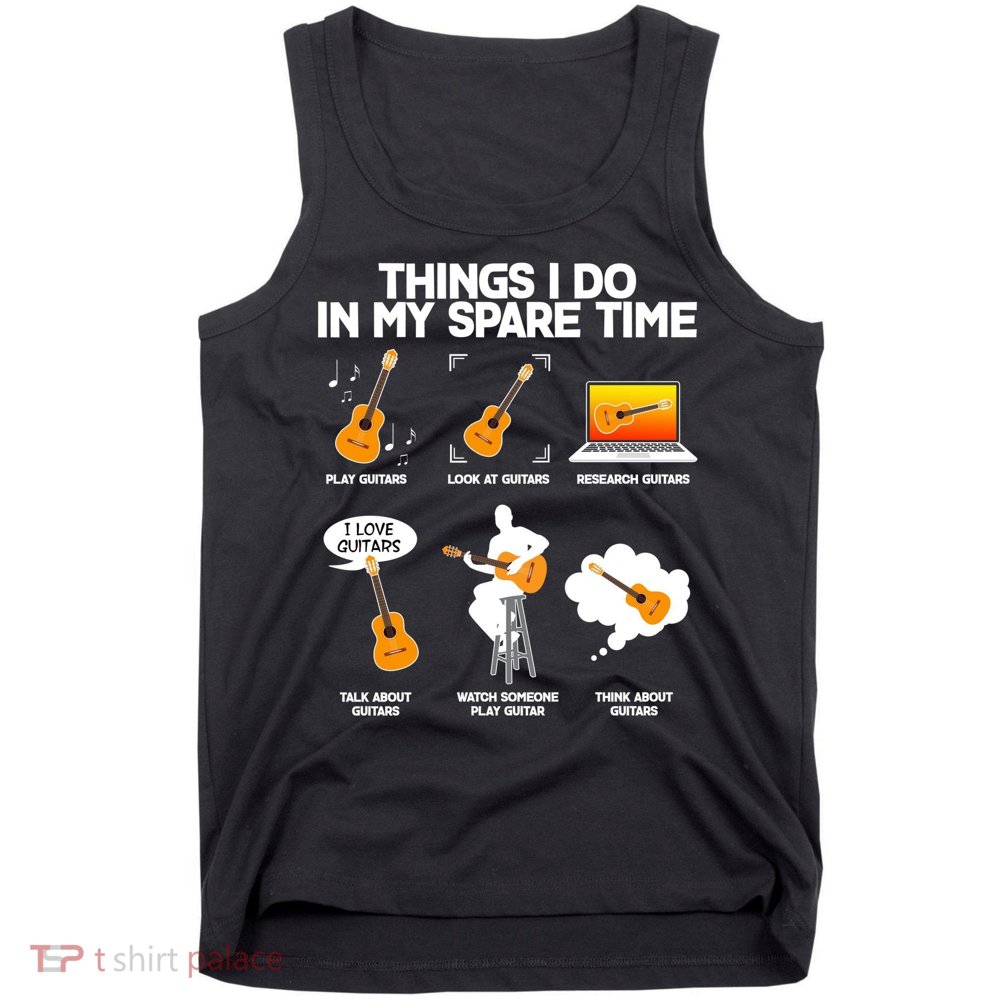 Things I Do In My Spare Time Guitar Fan Tank Top