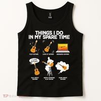 Things I Do In My Spare Time Guitar Fan Tank Top thumb 2
