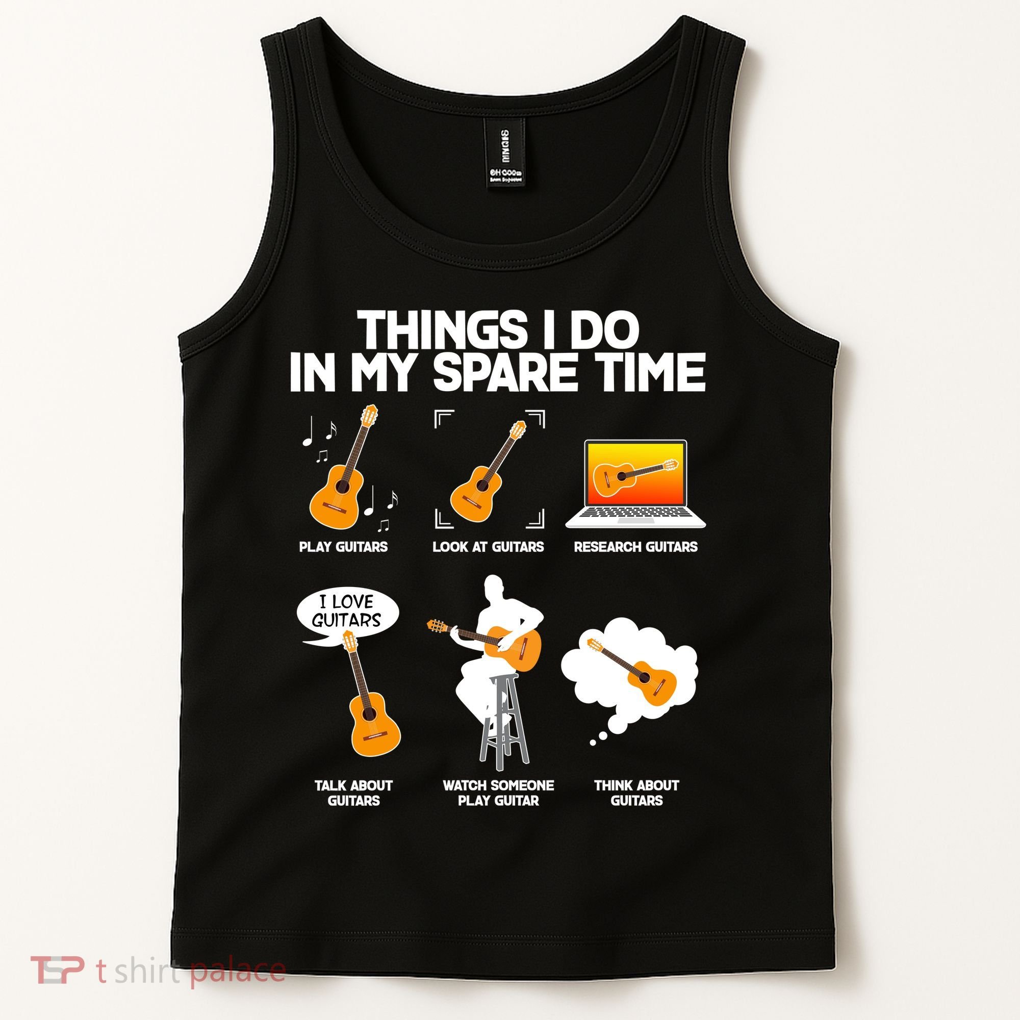 Things I Do In My Spare Time Guitar Fan Tank Top