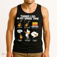 Things I Do In My Spare Time Guitar Fan Tank Top thumb 3