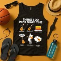 Things I Do In My Spare Time Guitar Fan Tank Top thumb 4