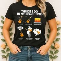 Things I Do In My Spare Time Guitar Fan Women's T-Shirt thumb 2