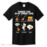 Things I Do In My Spare Time Guitar Fan Kids T-Shirt thumb 0