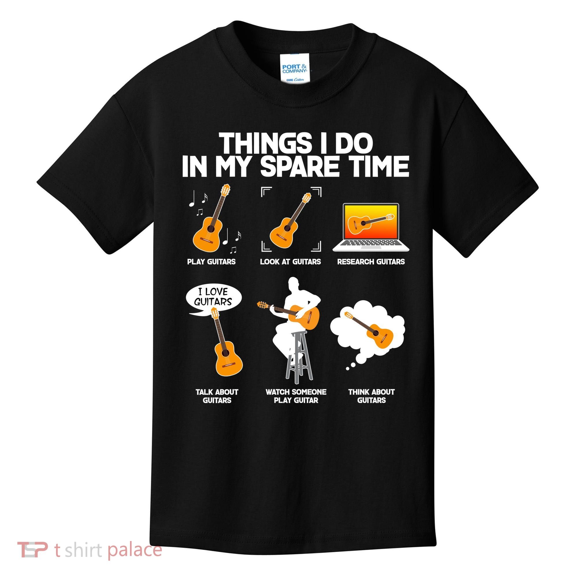 Things I Do In My Spare Time Guitar Fan Kids T-Shirt