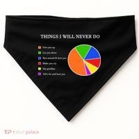 Things I Will Never Do Funny USA-Made Doggie Bandana thumb 0