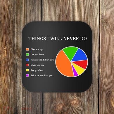 Things I Will Never Do Funny Coaster