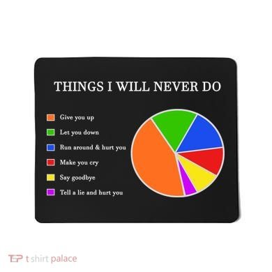 Things I Will Never Do Funny Mousepad