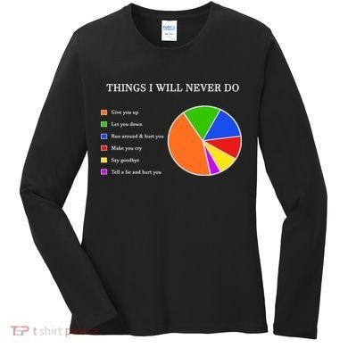Things I Will Never Do Funny Women's Long Sleeve Shirt