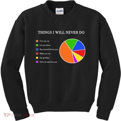 Things I Will Never Do Funny Kids Sweatshirt
