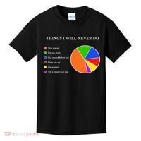 Things I Will Never Do Funny Kids T-Shirt thumb 0