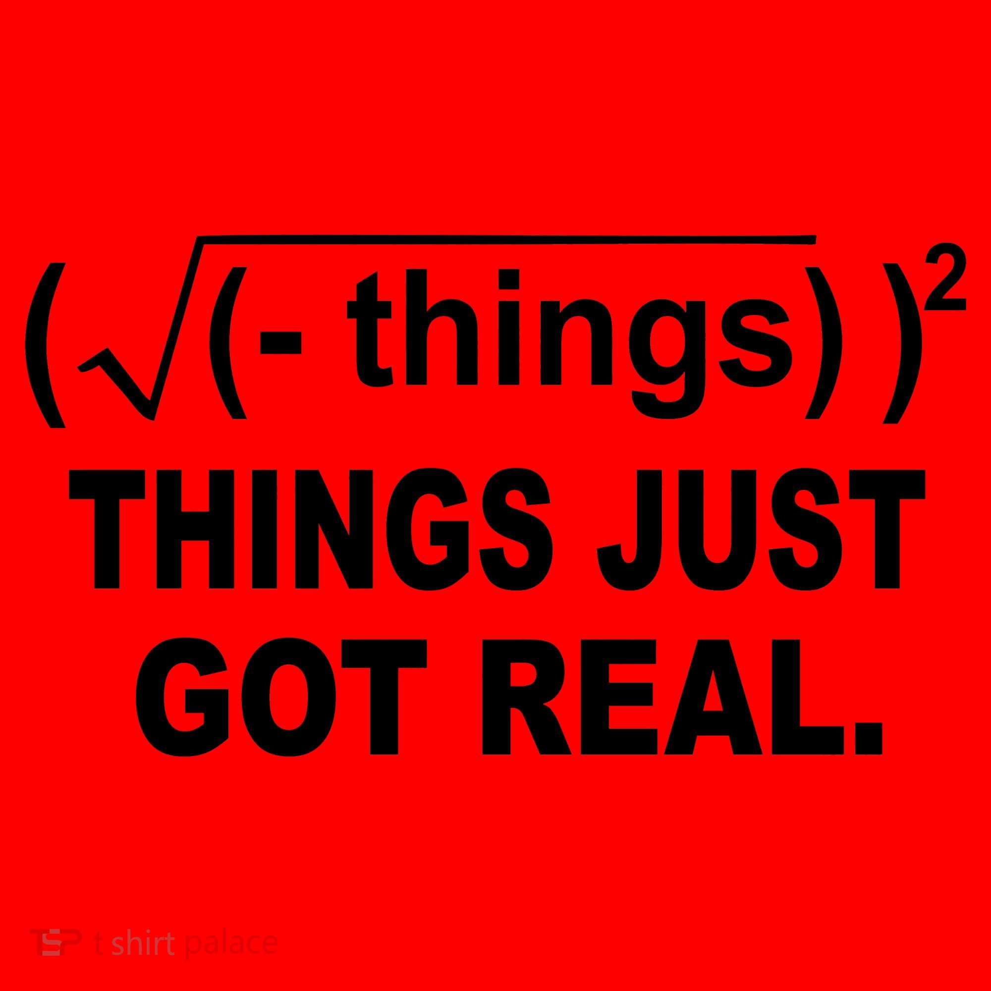 Things Just Got Real Funny Math Santa Hat